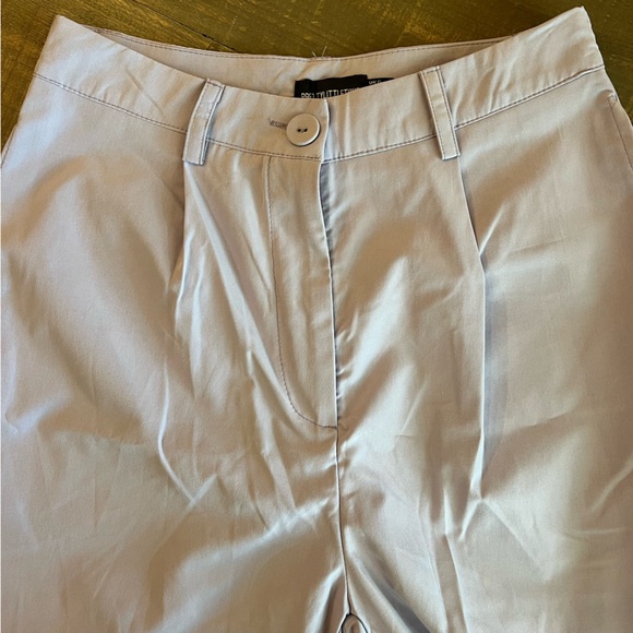 PRETTYLITTLETHING Lilac Peach Skin Straight Leg Trousers Size 2 NWT - Picture 5 of 9